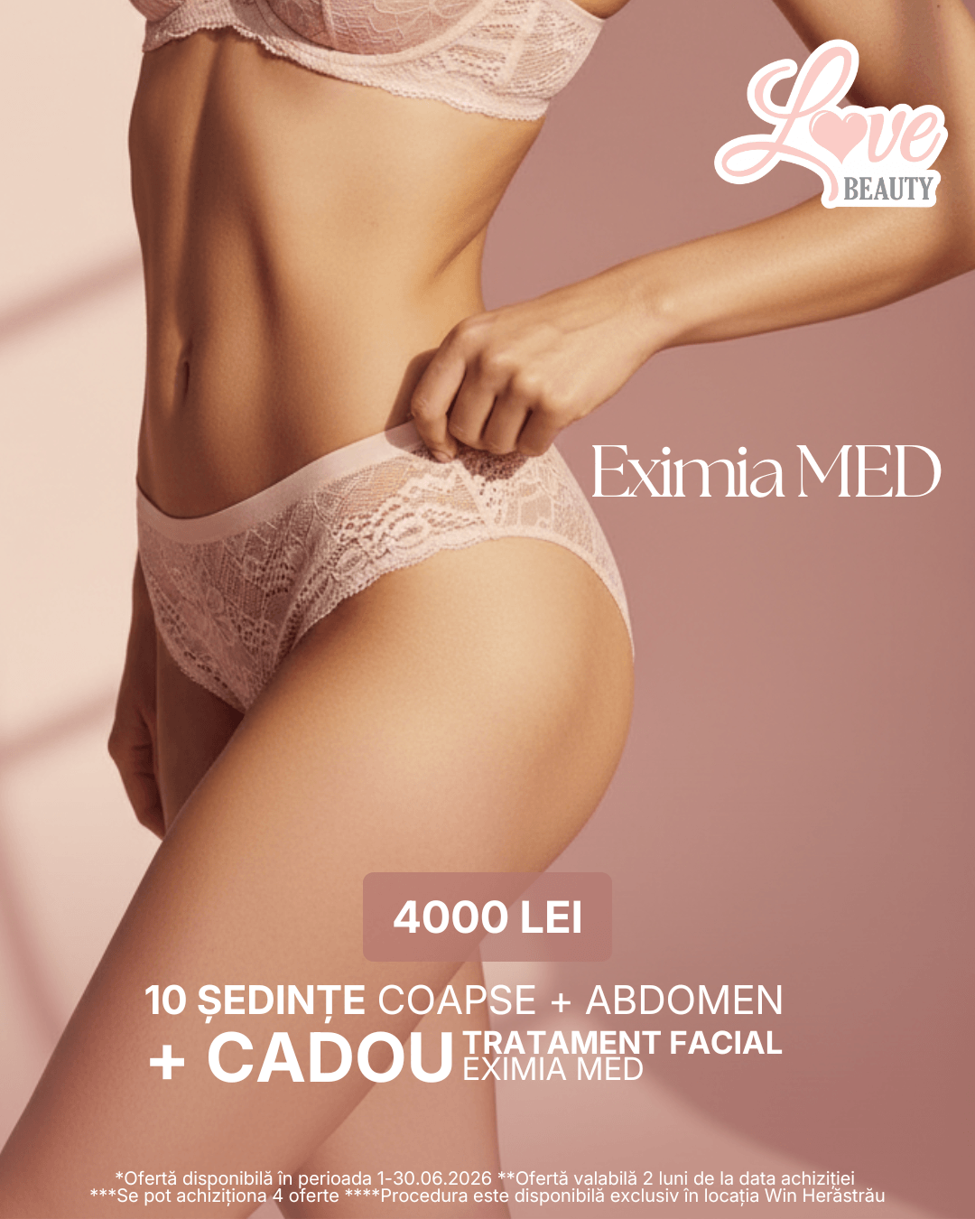 Eximia MED – 10 ședințe coapse + abdomen + cadou tratament facial